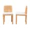 Baxton Studio Zariah Modern Bohemian Natural Brown Rattan and Mahogany Wood 2-Piece Dining Chair Set 233-2PC-13171-ZORO - alternate 6